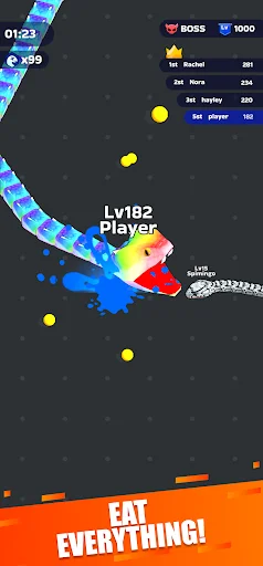 Gameplay screenshot 4 from Snake Clash! - Arcade game